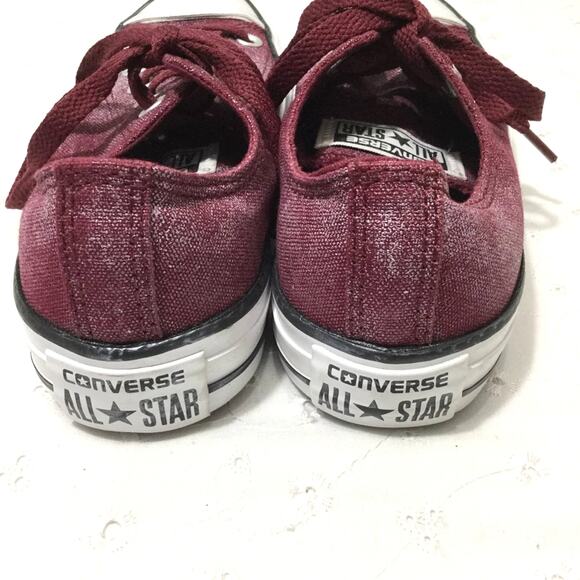 Converse All Star Chuck Taylor Ox Burgundy Washed Low Canvas Sneaker Women's 5 - Picture 6 of 10
